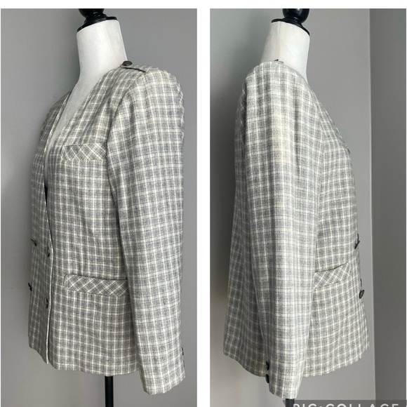 Custom Tailored Handmade Plaid Double Breasted Wool Blazer - M - Picture 2 of 16